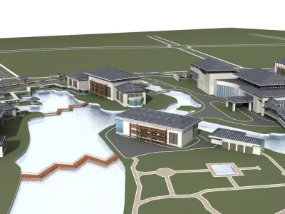 Chinese Style Architecture 3D model 23
