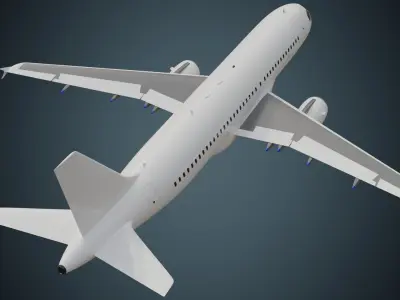 Airliner 1C Untextured 3D model