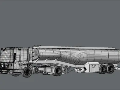 Mercedes Econic  airport refueler 3D model