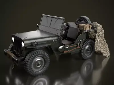 Military Jeep Free 3D model