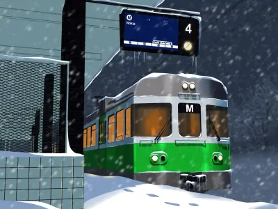 Old SM-2 Anime Train  Low-poly 3D model