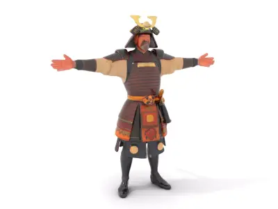 Samurai Warrior Armor model pack Low-poly 3D model purchase