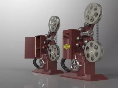 Retro Film projector 3D model