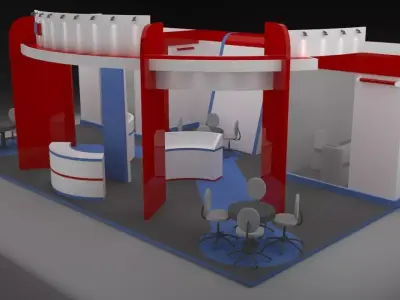 stall trade show booth design 3D model