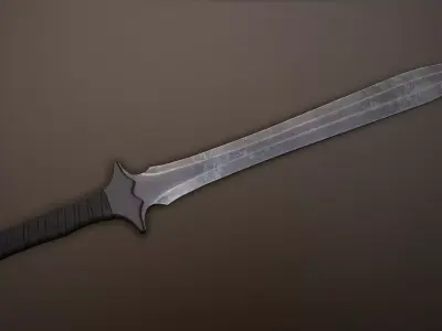 Post-Apocalyptic Gladius Low-poly 3D model
