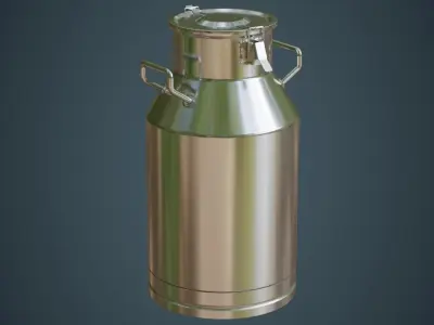 Milk Can 1A Low-poly 3D model