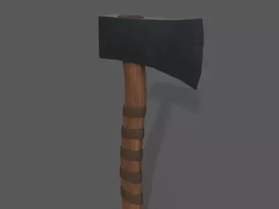 Hatchet Low-poly 3D model buy