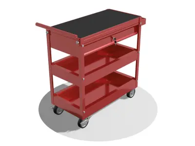 Tool trolley cabinet on wheels 3D model