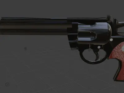 handgun revolver 3D model