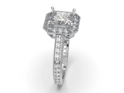 solitaire with ring sizes  9 part S67 3D print model