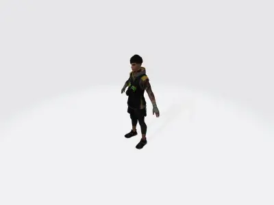 Game cobra Character Low-poly 3D model