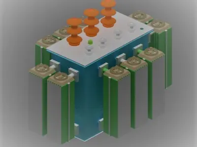 Power Transformer 3D Model New Design 3D model