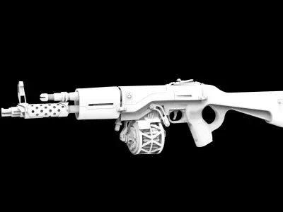 Vanil Babochka AK470 Space Rifle 3D model