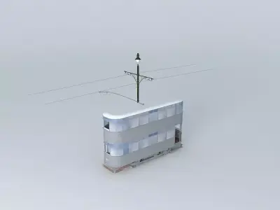 Double decker tram Free 3D model