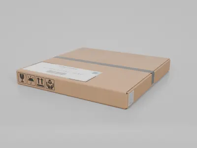 Cardboard Box R-440 - Rigged and Customizable Low-poly 3D model