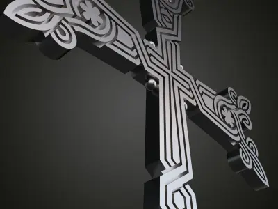 Ornamental Cross Pendant  3D print model