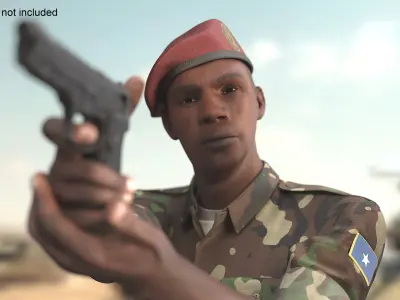  Somali Soldier with Gun 