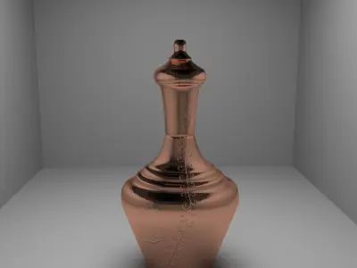 Copper Pitcher Low-poly 3D model