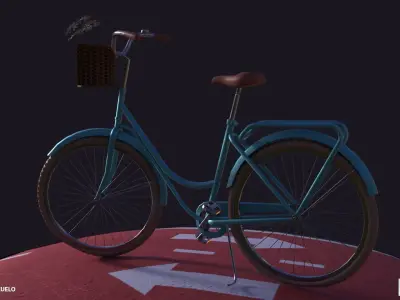 A bike from Valencia Low-poly 3D model