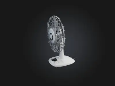Realistic Electric Fan Low-poly 3D model