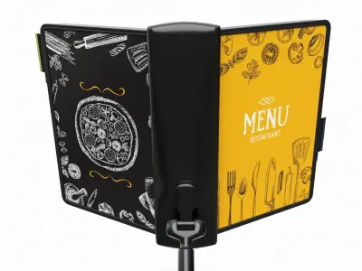 Menu File Flip Organizer on Stand 3D model