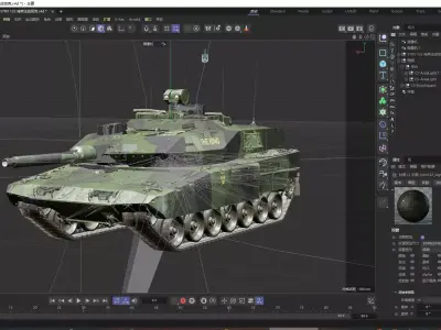 Stridsvagn 122 Swedish Army Tank Low-poly 3D model