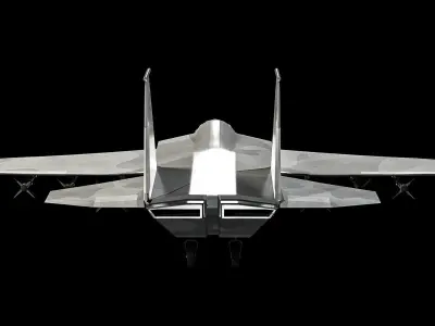 Modern Military Fighter Aircraft  Low-poly 3D model