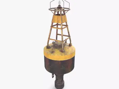 Water buoy v2 Low-poly 3D model