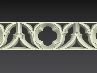 Gothic seamless ornament 05 3D print model