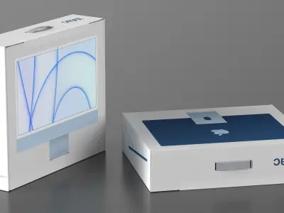 Apple iMac Packaging Box 3D model