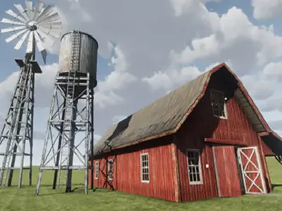 Farm Models Pack Unity Low-poly 3D model