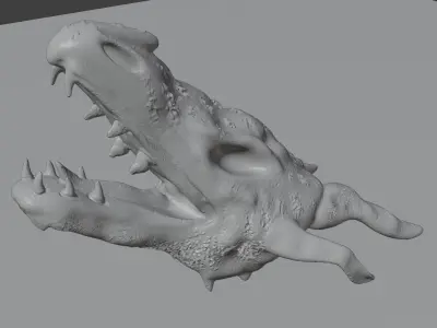 Dragon Head emerald 3D print Free 3D print model