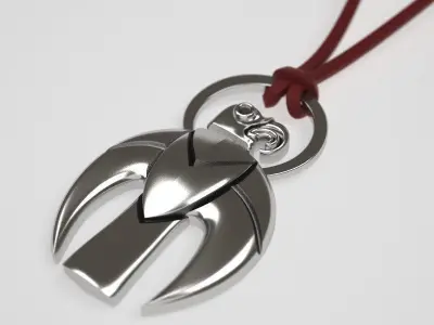 Scythian golden eagle  ring and pendant  3D print model