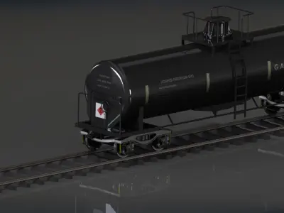 GATX Railway Freight Tank  3D model