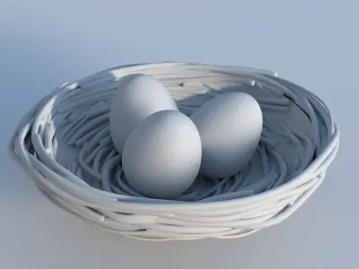 Bird Nest 3D model purchase