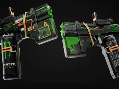 MONSTER GUN - Energy Pack Skins 3D model