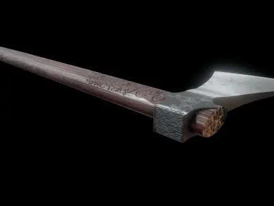 Viking Axe Low-poly 3D model get