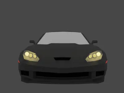 LOWPOLY CHEVROLET CORVETTE ZR1  Low-poly 3D model