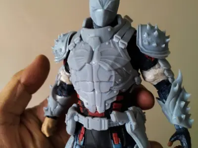 AGENT VENOM HEAD ARMOR AND GUNS 3D model