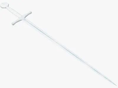 Medieval weapons Low-poly 3D model 14