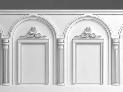 Modern Wall Panel 3D model
