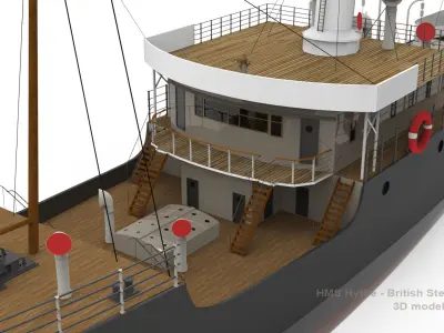 HMS Hythe - British Steamer Ship  3D model