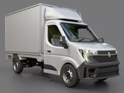 Renault Master Box Truck Free 3D model
