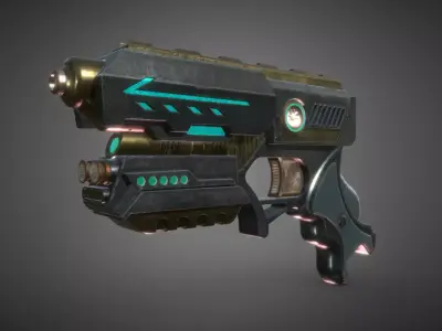 Gun 0088 Low-poly 3D model