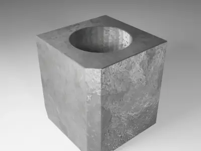  Nuclear Reactor Graphite Block Low-poly 3D model