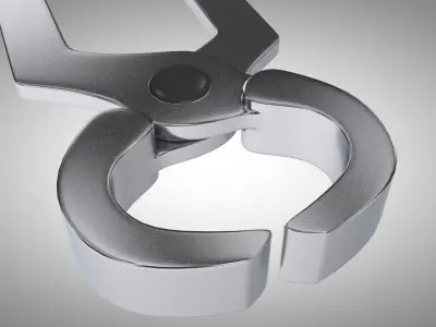 Pincers pliers Low-poly 3D model