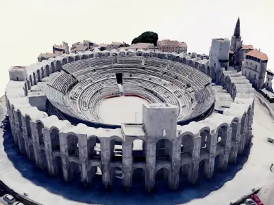 The Arles Amphitheatre - Arenes Arles Low-poly 3D model