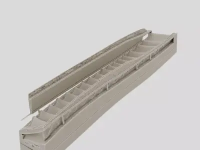 Industrial Conveyor Belt Section for 3D print 3D model