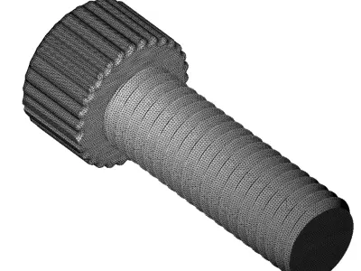 Plastic Socket Bolt Toy 3D model