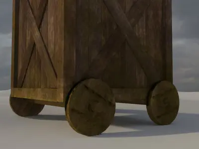 Wood Tower Low-poly 3D model